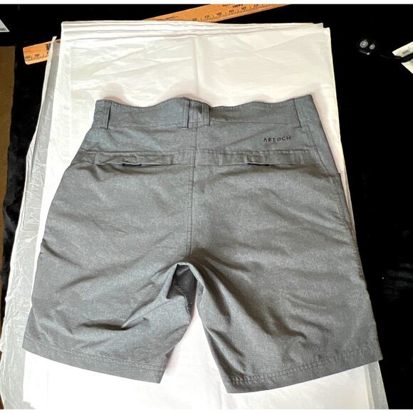 American Fishing Tackle Co size 32 shorts gray snap pockets outdoors - Picture 2 of 8